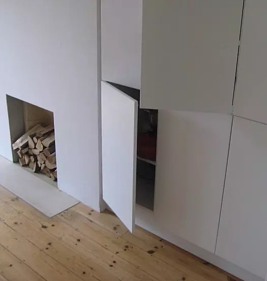 Cupboard doors with sprayed satin finish to match kitchen cupboards